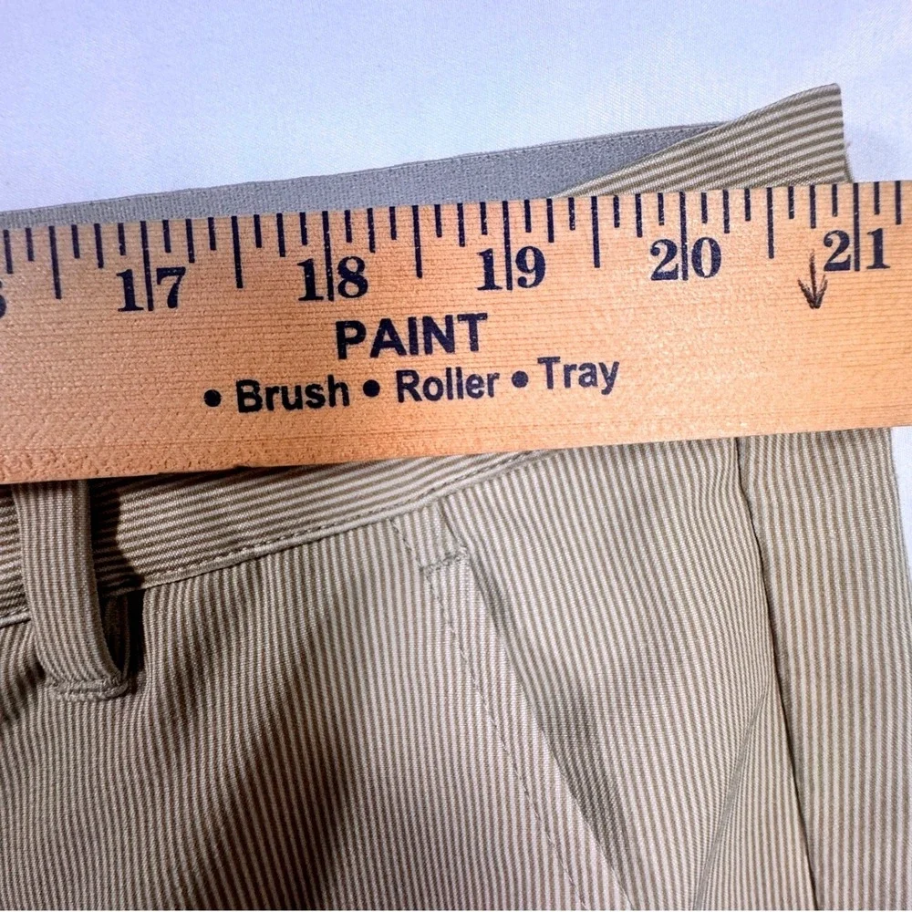 Adidas‎ Ultimate365 Golf Pants Mens 42x31 Tan Pinstripe Performance Chino